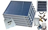 5 Panel Standard SW-38 Hybrid Solar Water Heater Kit- Single Row Installation