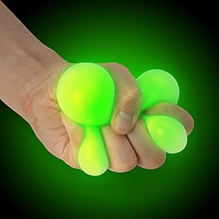 Tobar 38439 Glow In The Dark Squish Ball Assorted Designs and Colours,6 x 6 x 6 cm