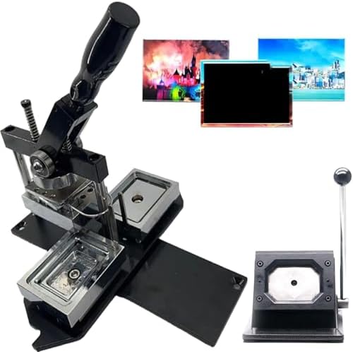 DIY Magnetic Button Making Kit with Printer and Paper Cutter - Create Custom Fridge Magnets for Home and Office