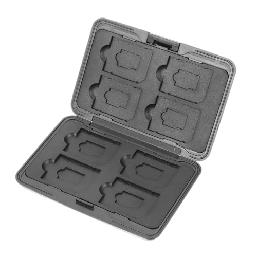 KICHOUSE Stylish Card Organizer 8 Slot Memory Card Storage Box for Camera Cards