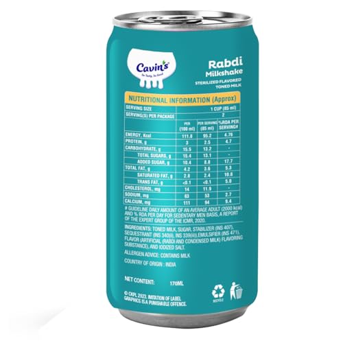Image of Cavin's Rabdi Milkshake, Rich & Creamy, 170ml