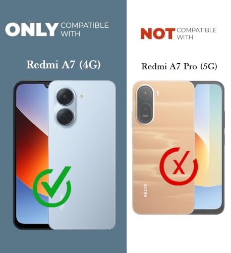 Image of Jkobi Hybrid Back Cover Case for Redmi A7 4G (Shockproof with Polycarbonate Clear Panel | Professional Black)