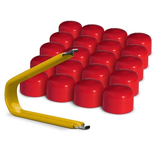 ColorLugs Vinyl BoltCap Cover Red | Flexible Fit Bolt Nut Cap | Fits