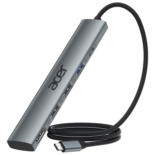 Acer 5 in 1 USB C Hub with 4K HDMI, 100W Power Delivery, 3 USB A Data Ports - image 1