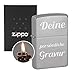 Zippo Feuerzeug mit Gravur - Personalisierte Geschenke M&auml;nner - Witterungsbest&auml;ndig - M&auml;nner Geschenke - Vater/Papa Geschenk Weihnachten - Geschenkideen Weihnachten - Feuerzeuge mit Gravur