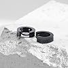 FLHEART Norse Viking Hoop Earring for Men - Amulet Protection Jewellery Gifts Stainless Steel Men's Stud Huggie Hinged Earrings with Nordic Elder Futhark Runes,Black,1 Pair #5
