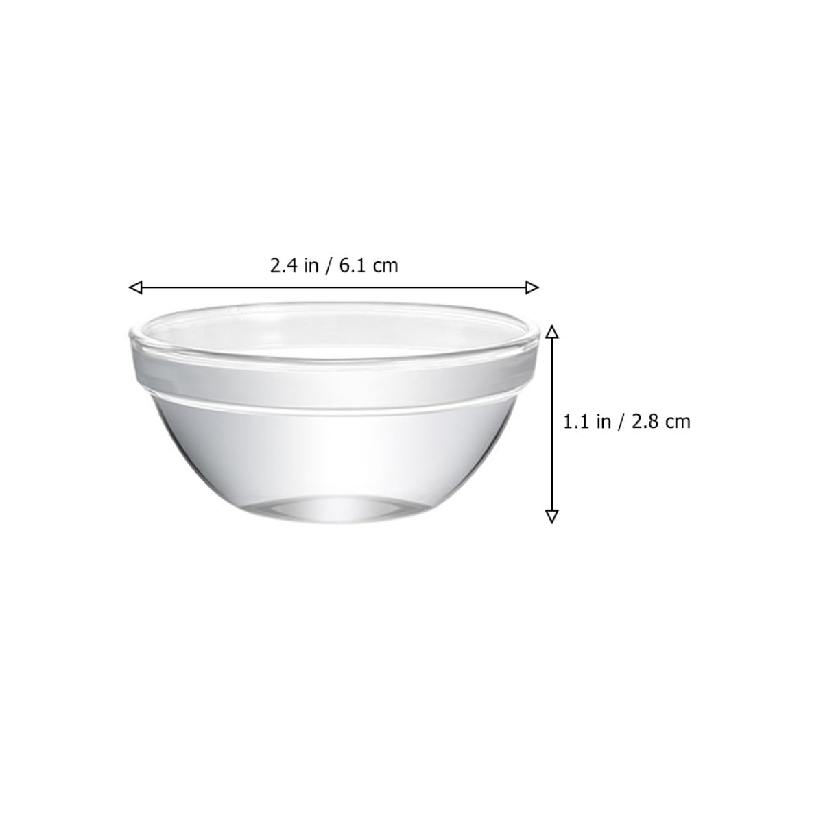 Set da 10 Ciotole Impilabili in Vetro per Dessert e Macedonia Coppette Monoporzione da 45 Ml Coperchio, Perfette per Gelatine e Snack