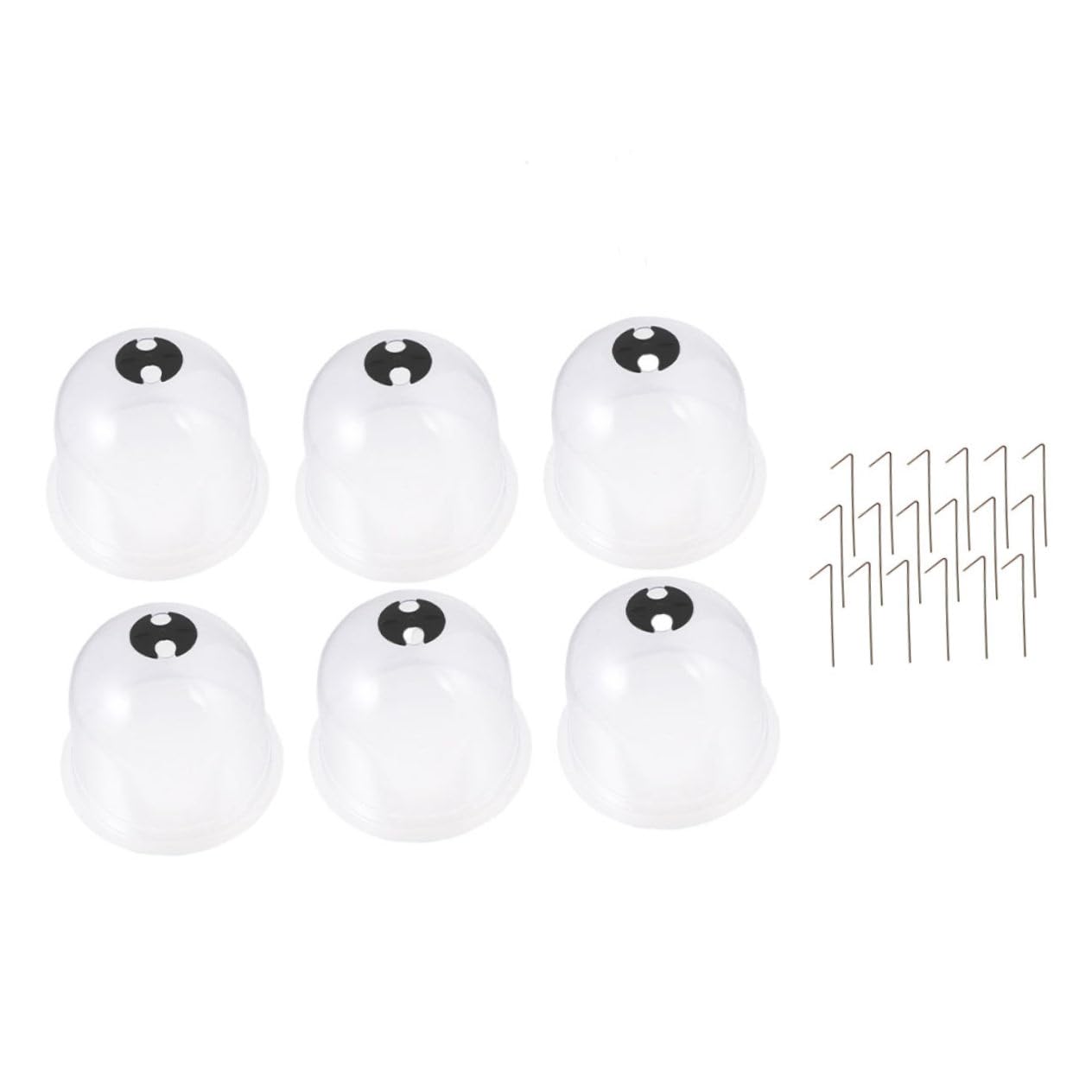 FONDOTIN 1Set Plant Protector Plastic Covers with Stakes for Frost Protection Durable Nursery Covers for Winter Weather and Bird Easy Watering Access