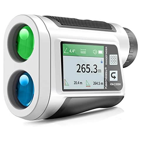 Golf Rangefinder 600M / 800M with LCD Touch Screen 6X Magnification USB Rechargeable Range Finder Distance Meter with Speaker Slope Function Flag Locking Vibration Cover