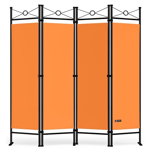 DEUBA® Trennwand 180x160cm 4 teilig Blickdicht Freistehend Faltbar Stabil Indoor Wohnzimmer Schlafzimmer Büro Raumteiler Spanische Wand Paravent...