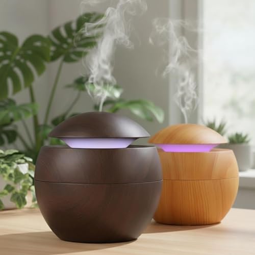 Image of Essential Oil Diffuser for Home 300ml, Ultrasonic Aroma Oil Diffuser for Home Electric with 7 LED Light, Cool Mist Air Humidifier & Fragrance Diffuser (Multicolor)