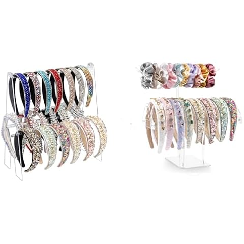 AOFLLU Headband Holder,Headband Organizer Headband Stand,Hair Accessories Organizer Storage Rack for Women and Girls Cover