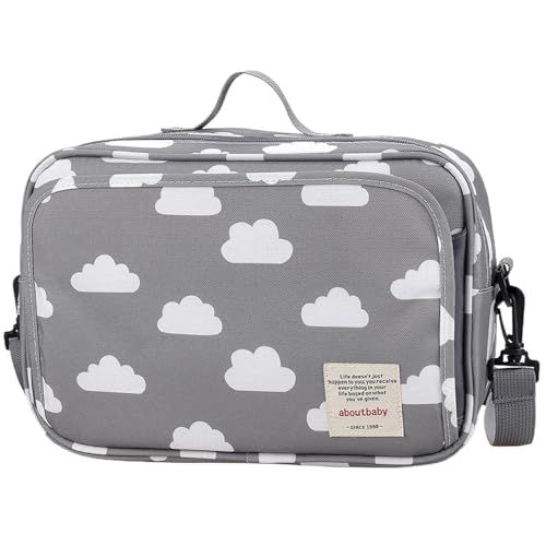 Bolsa de pañales para cochecito ideal para paseos diarios con múltiples bolsillos y correa Gcroet 4