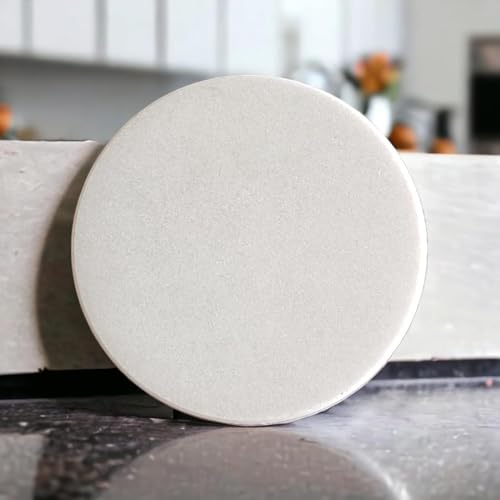 Image of Modern Decor Emporium White Marble Chakla (9 Inch) | Roti Maker | Rolling Pin Board | Chapati Maker | Chakla | Kitchen Tools for Home & Kitchen | Polished | Finished Marble Roti Maker. (White 9 INCH)