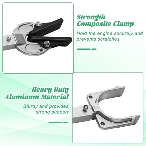 AHIER Transom Savers for Outboard Motor Support, Adjustable Boat Transom Save - Heavy Duty Composite Head for Holding Engine, Roller and Trailer Mounts (Sliver)