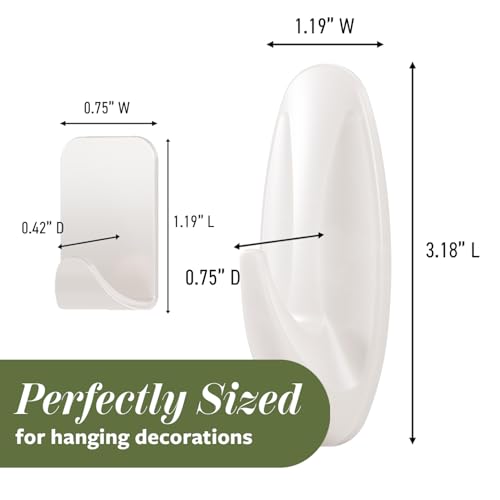 Image of Command Mixed Hooks Pack, Radiant Pearl, 6 /Pack (PRMHP-6ESF)