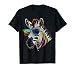 Zebra Sunglasses Artwork | Animal Colorful Zebra T-Shirt