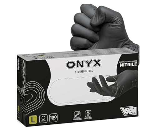 guanti neri per alimenti