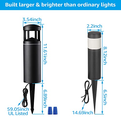 Leonlite Rgb Low Voltage Pathway Lights, Unique Light Pattern, Color Changing, Landscape Path Lights Outdoor, Aluminum, Ip65, 3000K Warm White, 5W 12V Ac/Dc Path Lighting For Driveway, Pack Of 4 #TOP6