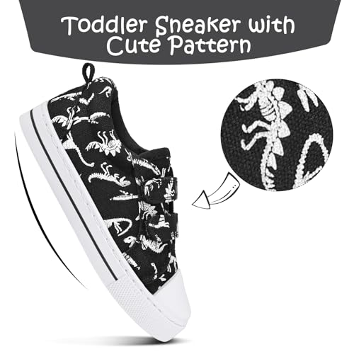 Image of K KomForme Toddler Shoes, Hook & Loop Canvas Sneakers for Boys and Girls | Slip-on, Lightweight, Comfortable