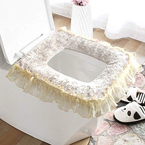 Tapis de toilette épais lavable et housse de siège zippée rembourrée