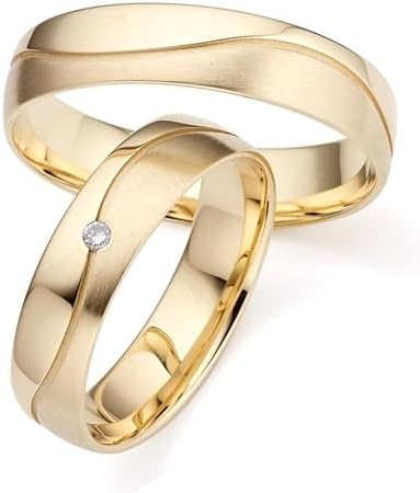 123 wedding rings, 2 x 333 yellow gold wedding rings in jewellery...