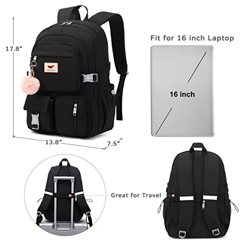 Mochila para portátil LXYGD 15.6 pulgadas negro miniatura 6