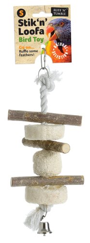 Ruff N Tumble stik-n-loofa pájaro juguete, 29 cm, pequeño