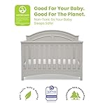 Delta Children Perry 6-in-1 Convertible Crib - Greenguard Gold Certified, Moonstruck Grey - Image 3