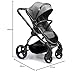 iCandy Peach Phantom Dark Grey Twill Pushchair & Carrycot Set with Bag