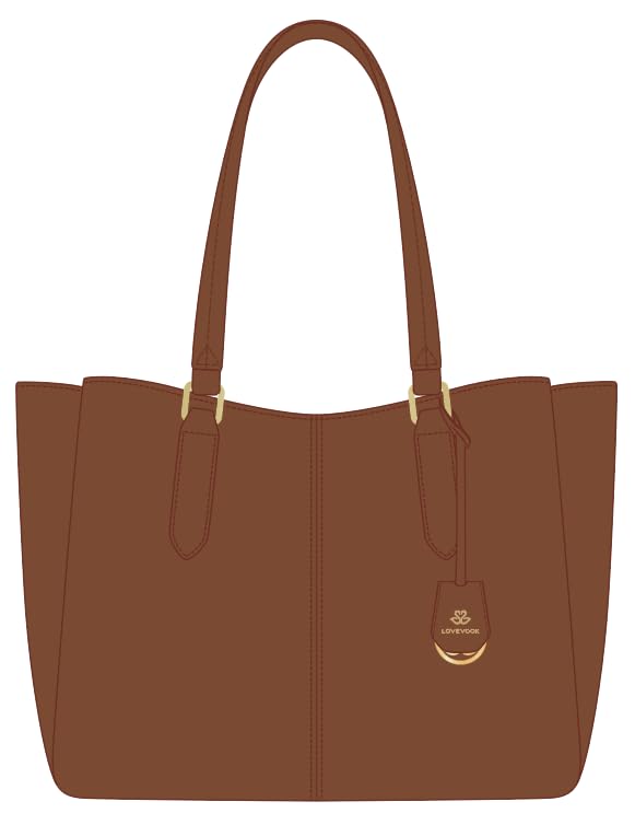 LOVEVOOK Laptop Tote Bag for Women 15.6 In Work Bags with Triple Compartments Large Faux Leather Computer Office Briefcase