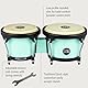 Meinl Percussion Bongos Journey Series - 2 Handtrommeln mit 6,5 und 7,5 Zoll - inkl. Stimmschlüssel - ABS Kunststoff, Hellblau (HB50SF)