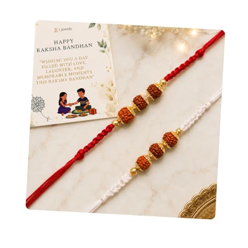 Image of I Jewels Design Rakhi With Roli Chawal & Rakshabandhan Card For Bro /Brother /Bhai