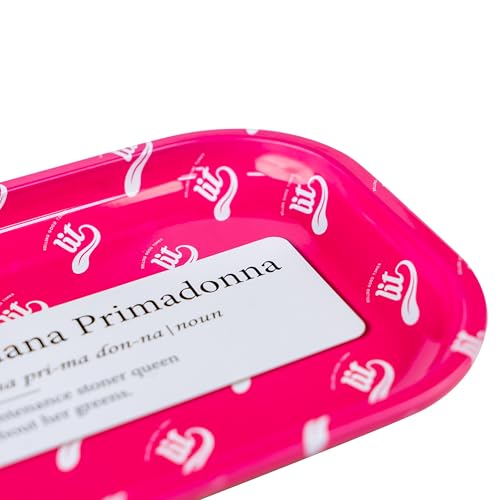 Image of LIT Metal Rolling Tray (Pink Edition) for Cigarette, Smoking Ash Bowl, Smoke Tray, Size 18x14cm (LITAF Accessories)