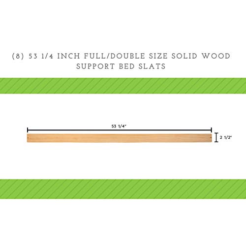 image for Set of Eight (8) 53 1/4 Inch Full/Double Size Solid Wood Support Bed S