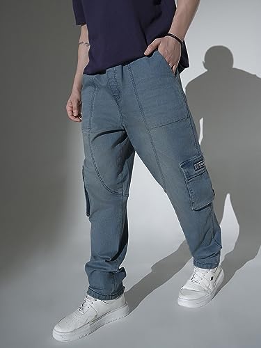 Image of Hubberholme Men's Loose Fit Cargo Jogger Jeans