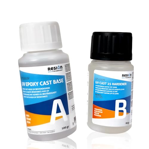 Epoxidharz mit Härter, mit UV-Blocker, Kristallklar | 160 GR | Epoxidharz...