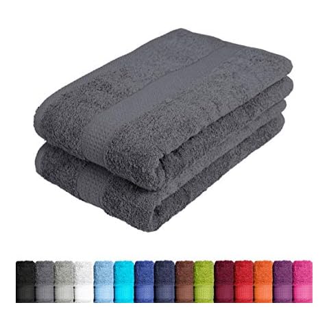 BaSaTex Frottier Saunatücher XXL 80x200 cm | 2er Pack Badetuch 100% Baumwolle Cover