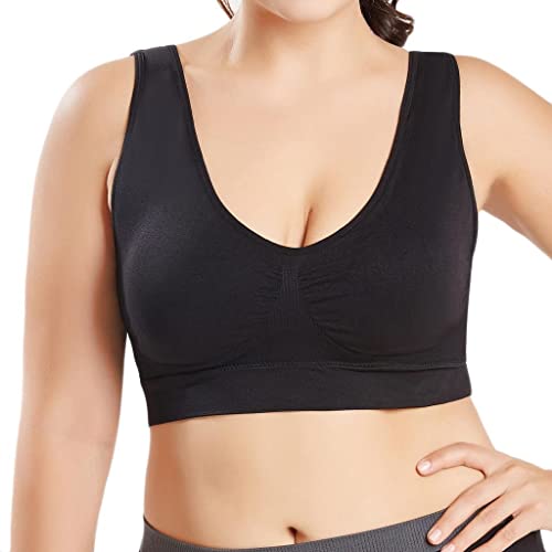 Sujetador de encaje para mujer de talla grande, sin aros, almohadillas extraíbles, sujetador triangular, espalda profunda, sujetador de encaje, triángulo, bralette acolchado, braguita, lencería