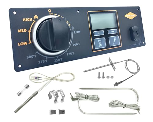 Replacement Digital Control Box Kits for Oklahoma Joe’s Rider 600/900/1200 Pellet Grill, Gen 1 Digital Thermostat for Oklahoma Joe’s, Come with 1 RTD Probe, 2 Meat Temperatrue Probes and 1 Hot Rod