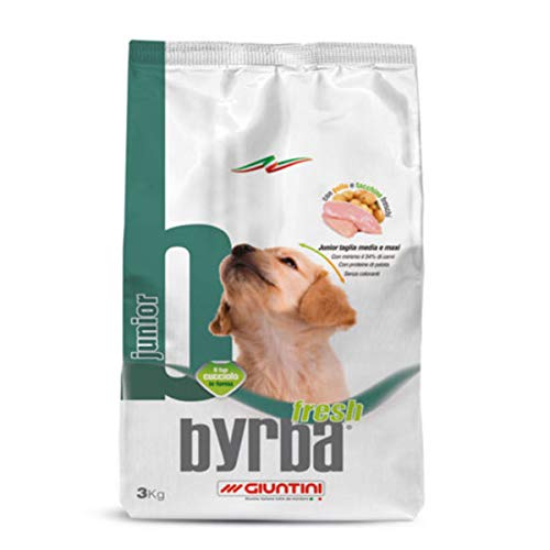 Byrba Fresh Junior, grazie alla sua ricetta con minimo il 34% di carne di pollo e tacchino favorisce una splendida crescita del tuo cucciolo. Byrba Fresh Junior, un unico prodotto per il tuo cucciolo, sempre in forma, da due mesi ad un anno di età.