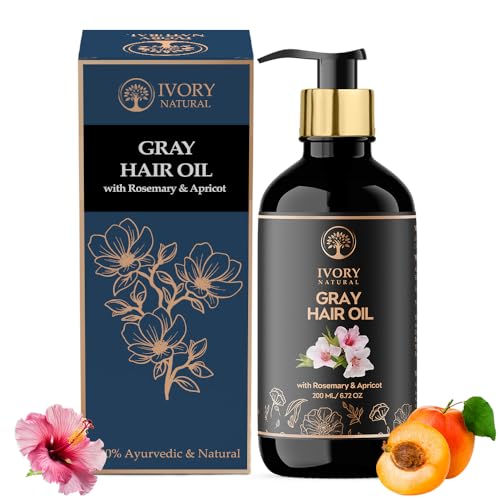Image of Grey Oil (200 ml) - Ayush Certified - Helps to Restore Natural black hair and Shine | For Both Men & Women
