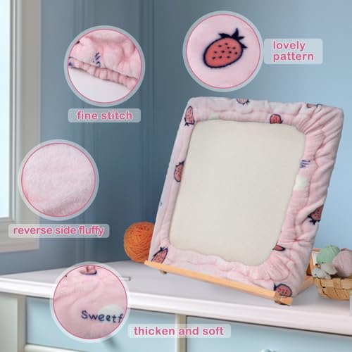 Image of Rug Hooking Frame, Punch Needle Frame, Gripper Strip Frame,Cross Stitch Hoop, with Frame Flannel Cover (9.8*9.8 inch)