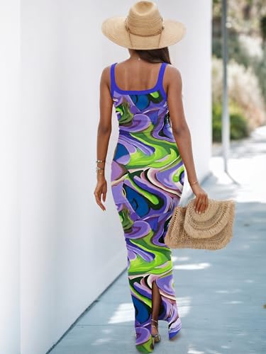 Image of HTD Women Summer Sexy Maxi Bodycon Long Dress Casual Slip Dresses