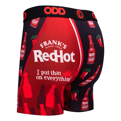 Odd Sox Men's Novelty Underwear Boxer Briefs, Franks Red Hot Sauce4