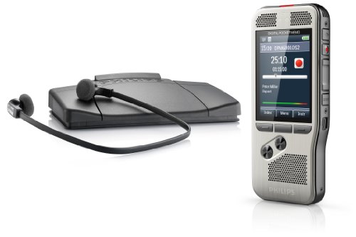 Philips DPM6700 Pocket Memo Kit de dictaphone et de transcription numérique Argent/Noir