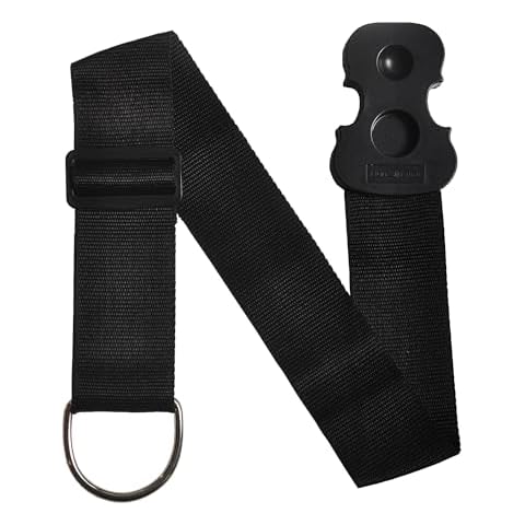 Farcaya Cello Endpin Stopper Strap Anchor Rest Non-Slip with 2 Holes Adjustable Chair Strap Thick Sponge Padding for Cello Playing or Practice (Black) Cover