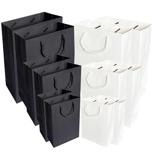 Sacs cadeaux en papier AMROSE : lot de 12 recyclables pour emballer sans stress