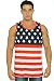 Mens Stars & Stripes American Flag Tank Top Shirt (Red/White/Blue)