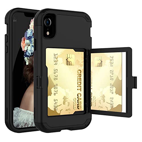 Acxlife iPhone XR Case,XR Wallet Credit Card Holder Case,Shockproof Heavy-Duty Protective Hybrid Cover